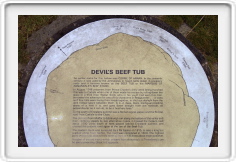 Descriptive Sign on Road above Devil's Beef Tub